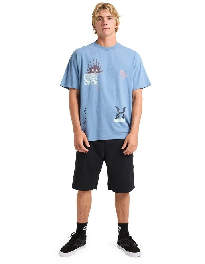 Free Lock T-Shirt in Blue image 5