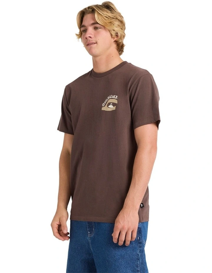 Disconnect All T-Shirt In chocolate brown image 3