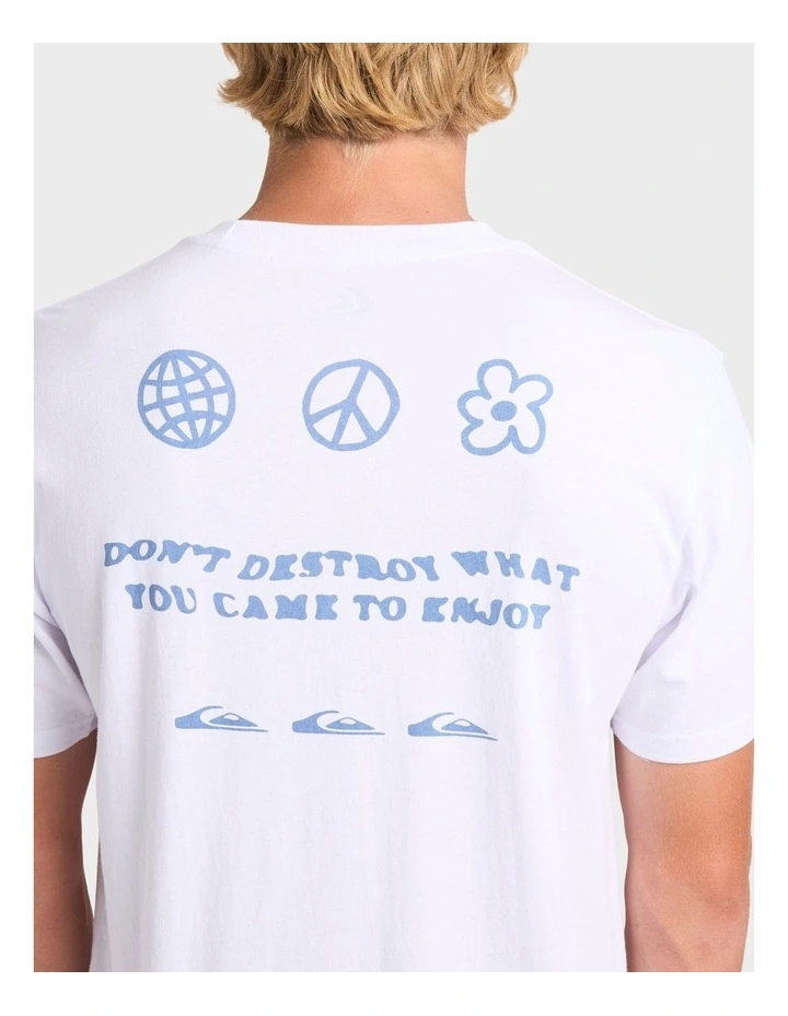 Feel Good Vibe T-Shirt in White image 4