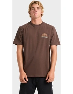 Sunset Arc Wave T-Shirt in Brown