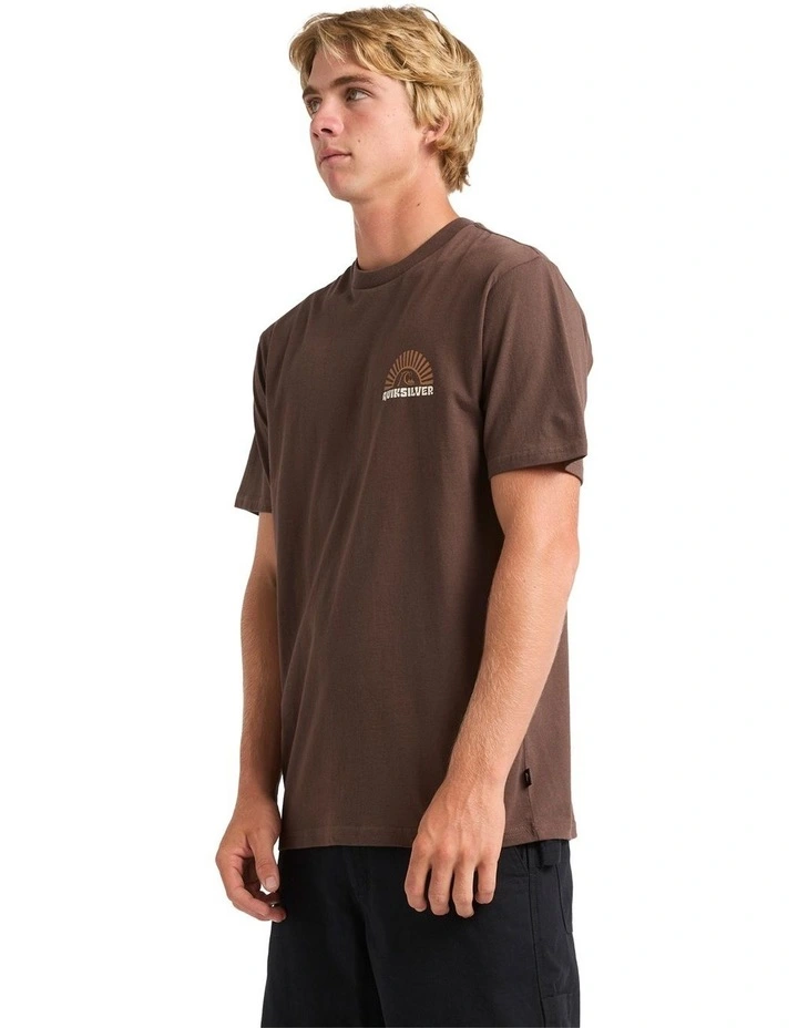 Sunset Arc Wave T-shirt in Brown image 3