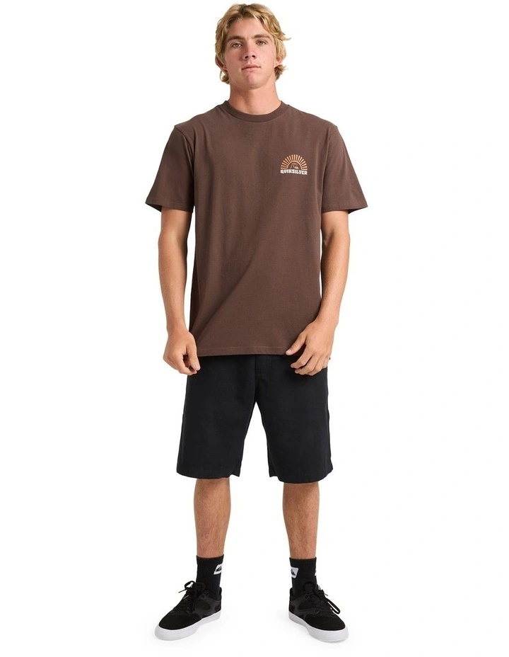 Sunset Arc Wave T-shirt in Brown image 5
