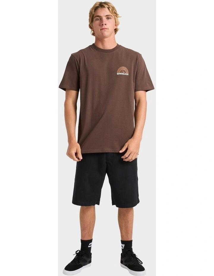 Sunset Arc Wave T-Shirt in Brown image 5