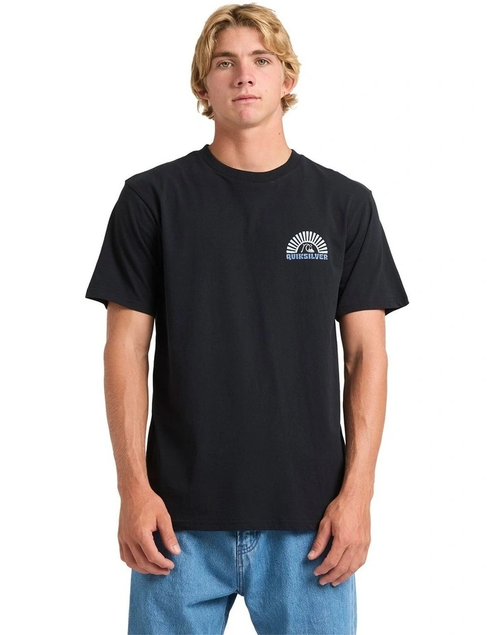 Sunset Arc Wave T-shirt in Black image 1