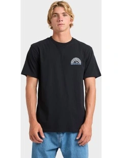 Sunset Arc Wave T-Shirt in Black