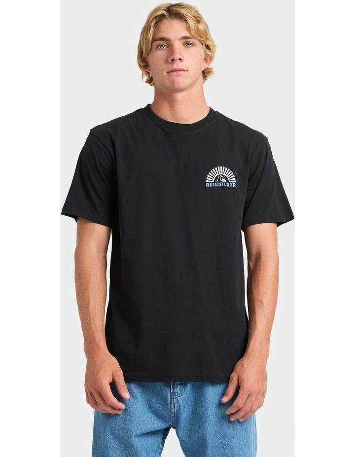 Sunset Arc Wave T-Shirt in Black image 1