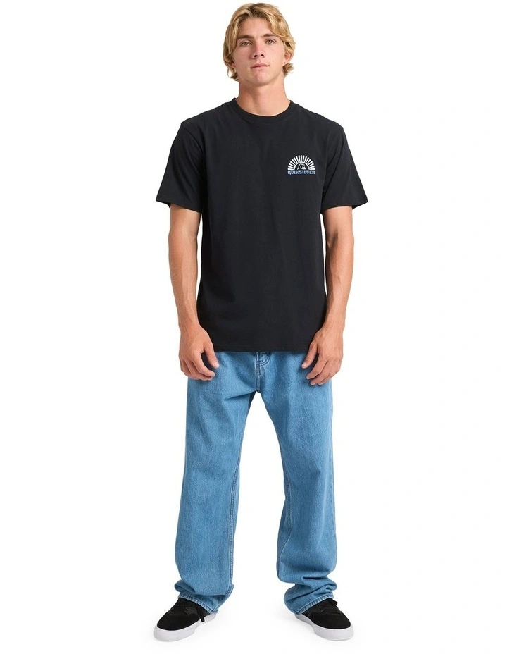 Sunset Arc Wave T-shirt in Black image 5