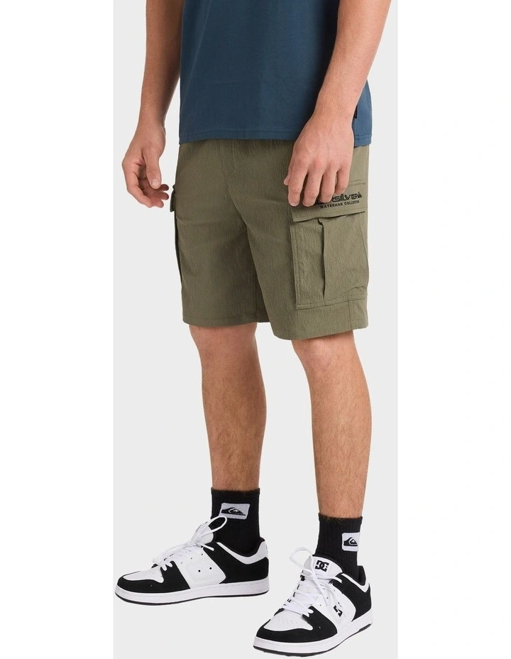Watermans 19 Cargo Shorts in Green image 3