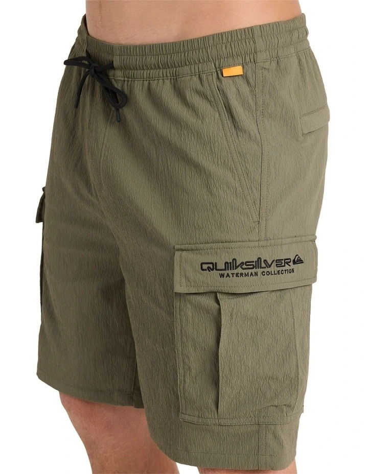 Watermans 19 Cargo Shorts in Green image 4