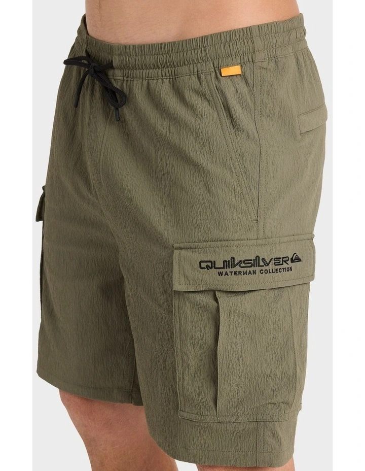 Watermans 19 Cargo Shorts in Green image 4