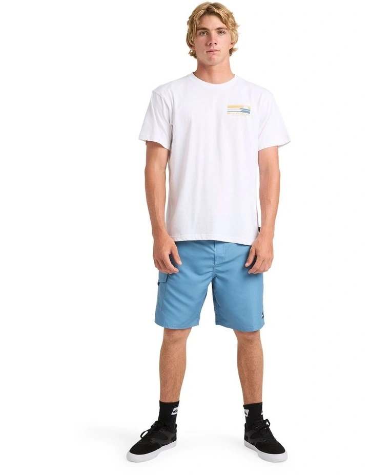 Stacked Horizon T-Shirt in White image 5