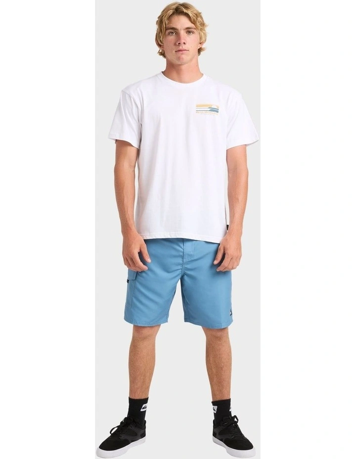 Stacked Horizon T-Shirt in White image 5