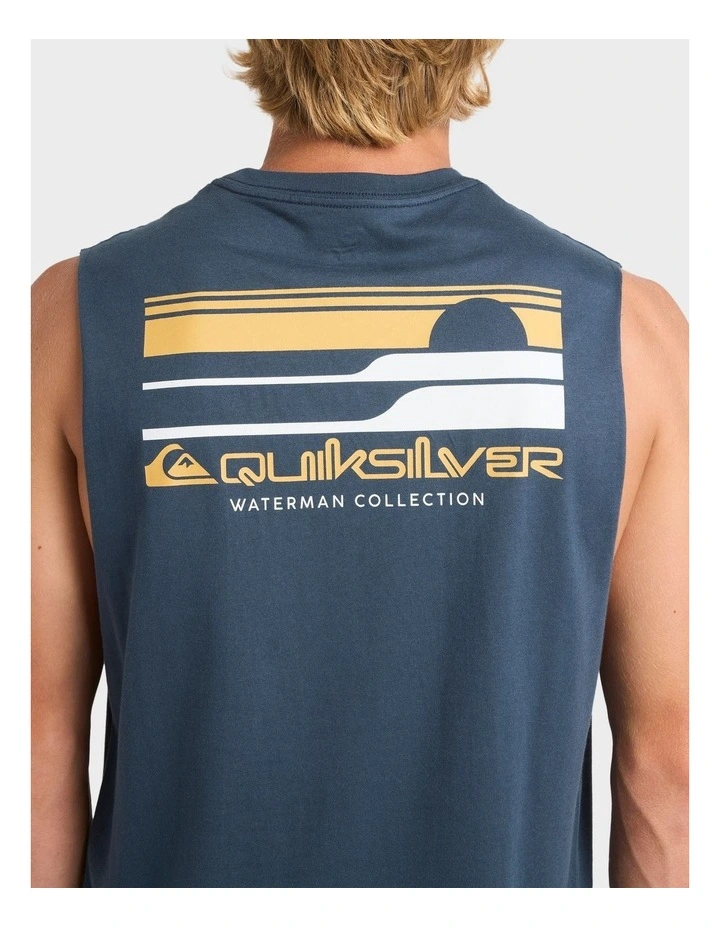 Stacked Horizon Muscle in Blue image 4