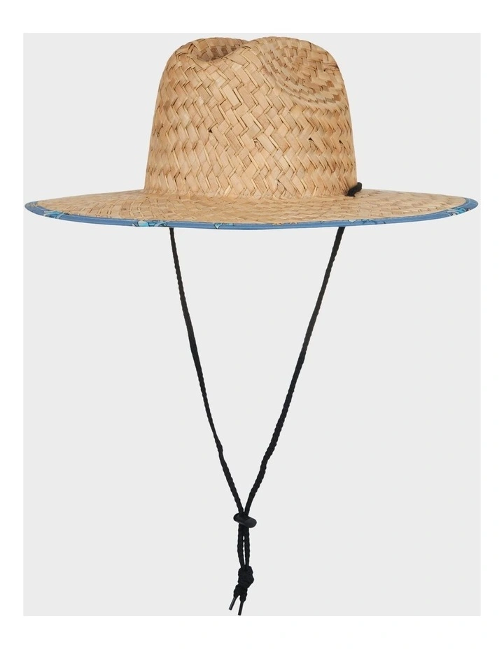 Pierside Print Straw Hat in Blue image 2