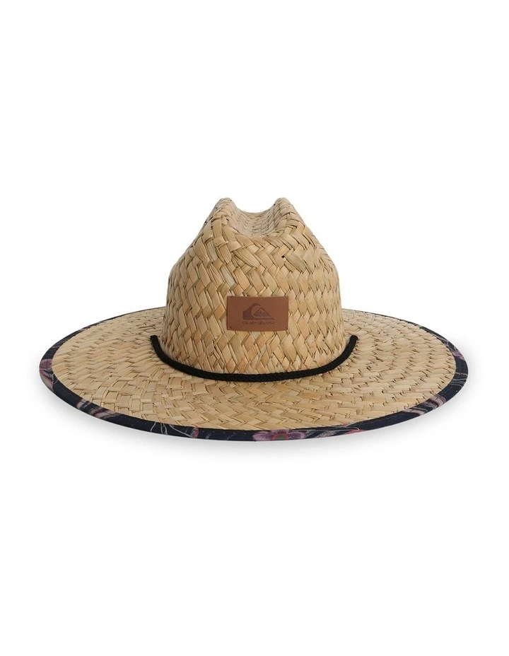 Pierside Print Straw Hat in Navy image 1