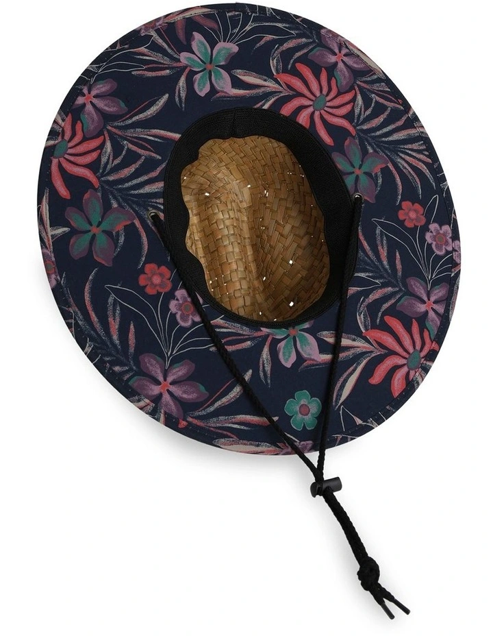 Pierside Print Straw Hat in Navy image 4