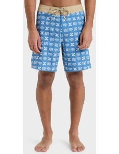 Surfsilk Straight 18 Boardshorts in Blue