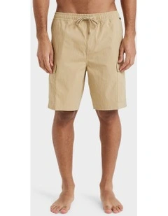 Taxer Cargo 19" Hybrid Shorts in Khaki
