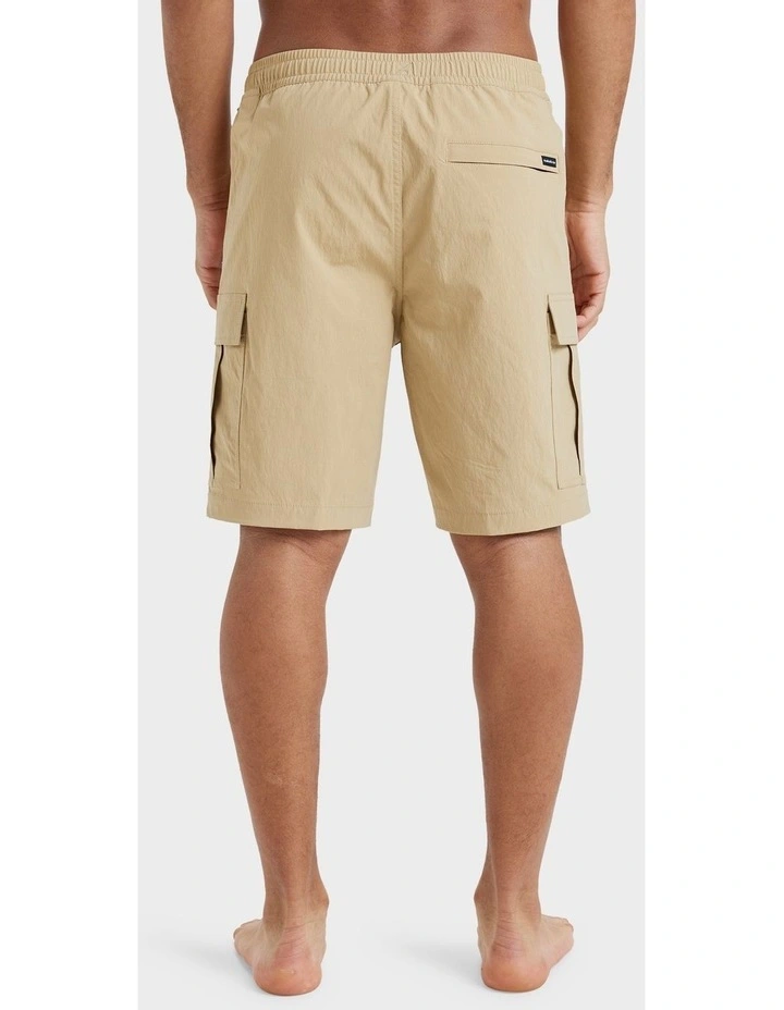 Taxer Cargo 19" Hybrid Shorts in Khaki image 2