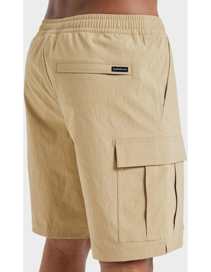 Taxer Cargo 19" Hybrid Shorts in Khaki image 4