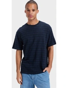 Wind Jacquard T-Shirt in Black