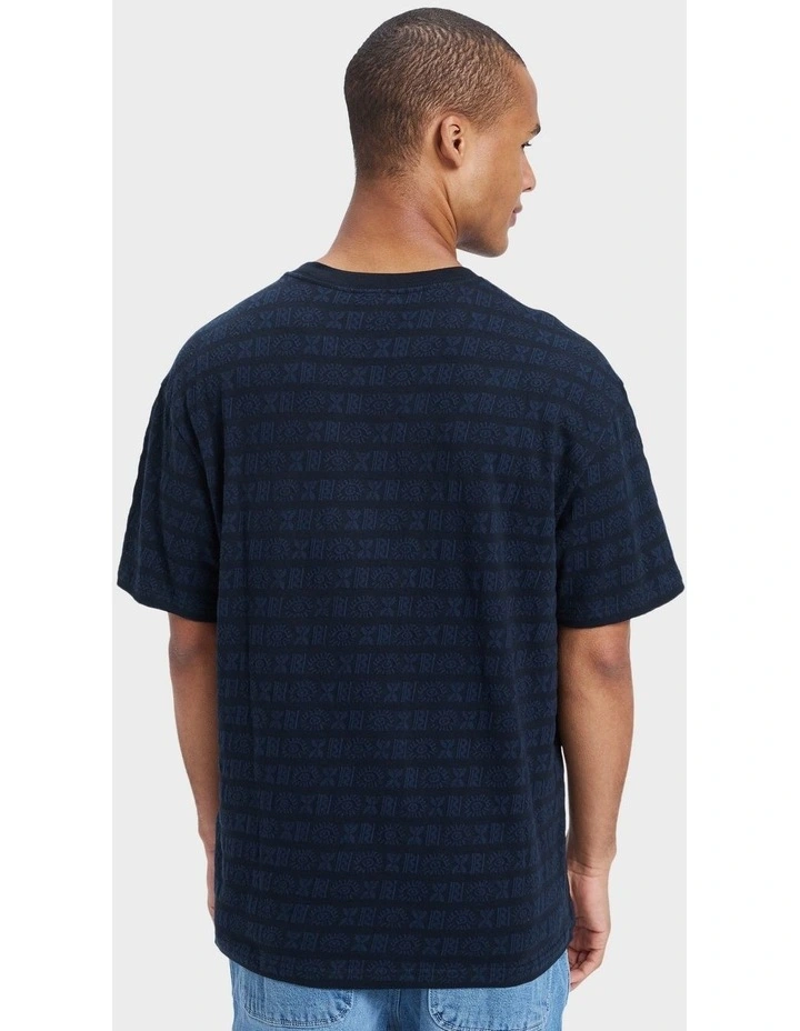 Wind Jacquard T-Shirt in Black image 2