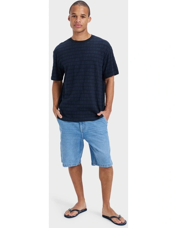 Wind Jacquard T-Shirt in Black image 5