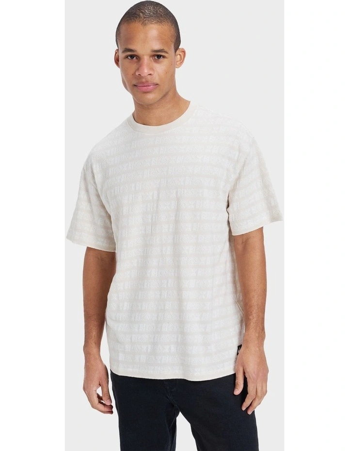 Wind Jacquard T-Shirt in White image 1
