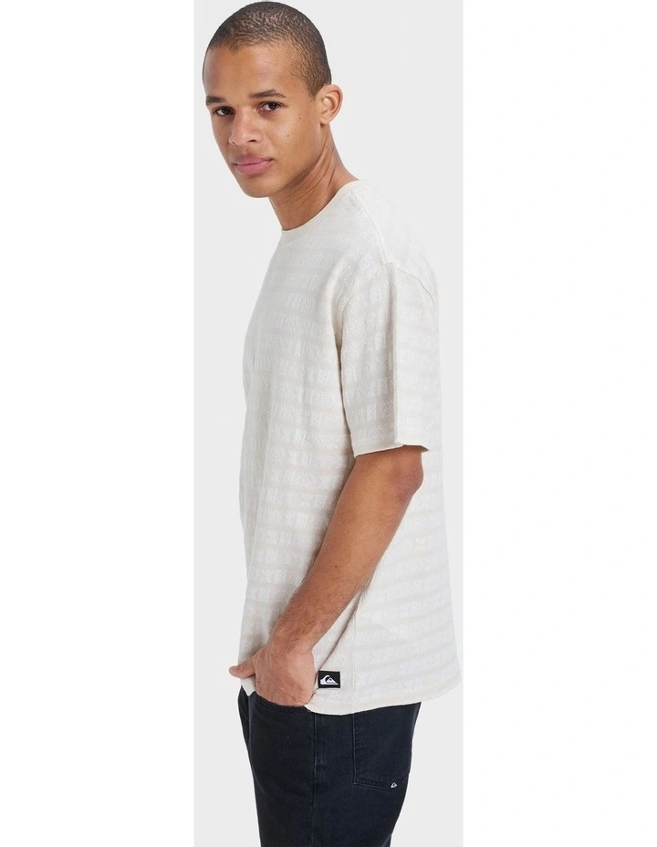 Wind Jacquard T-Shirt in White image 3