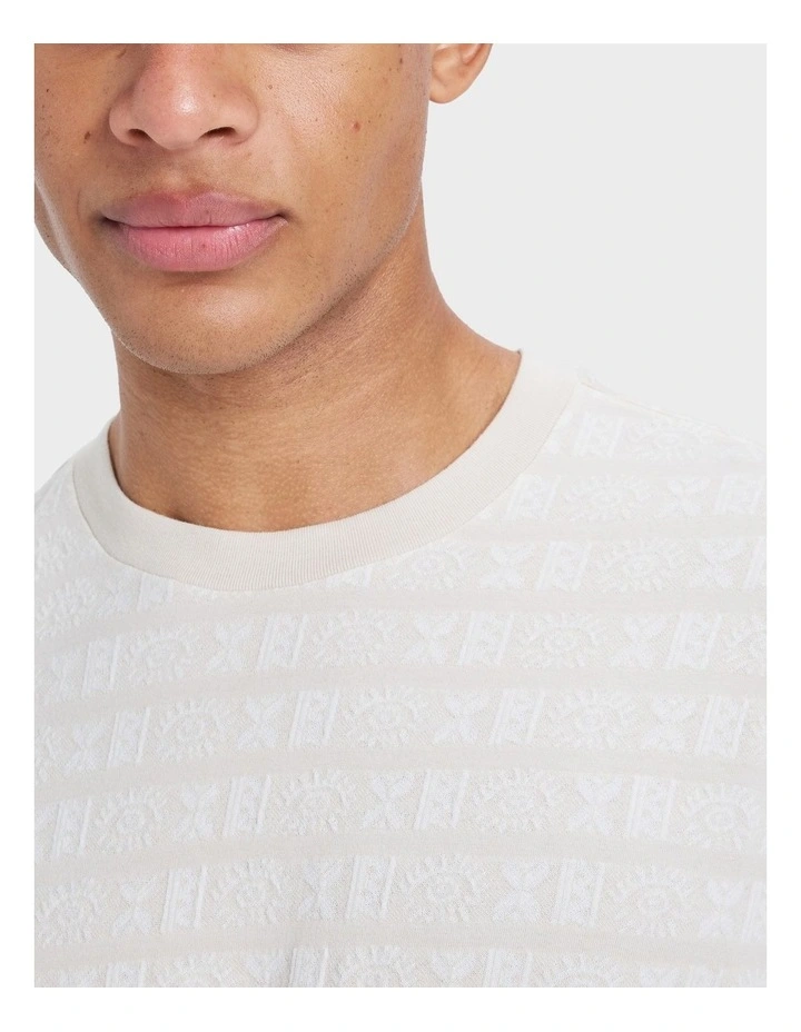Wind Jacquard T-Shirt in White image 4