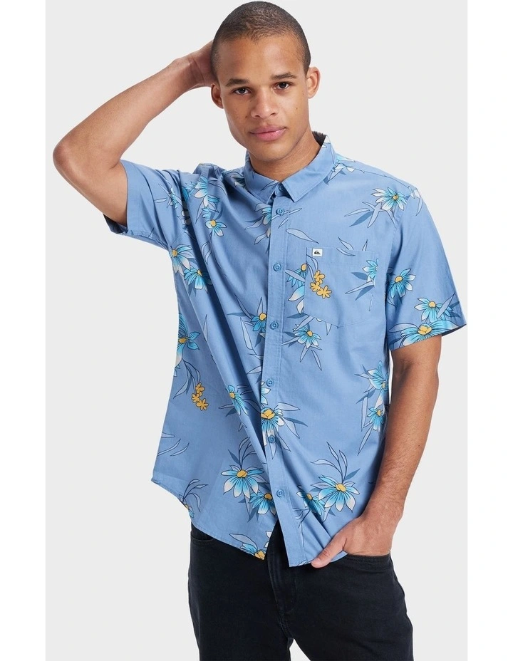 Apero Classic Short Sleeve Shirt in Blue image 1