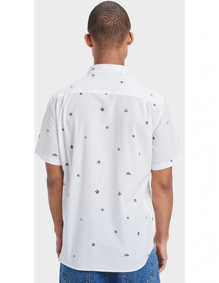 Apero Classic Short Sleeve Shirt in White image 2