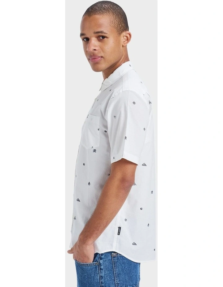 Apero Classic Short Sleeve Shirt in White image 3