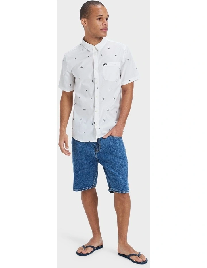 Apero Classic Short Sleeve Shirt in White image 5