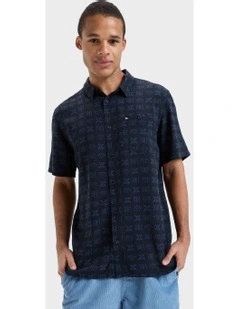 Safe Paradise Short Sleeve Shirt in Black