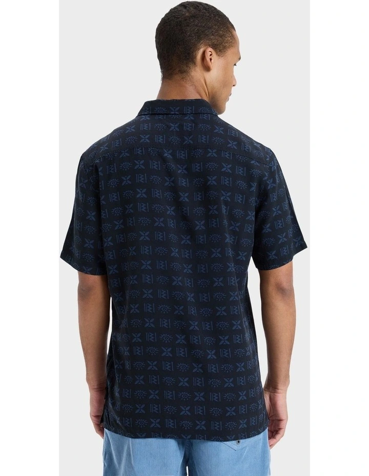 Safe Paradise Short Sleeve Shirt in Black image 2