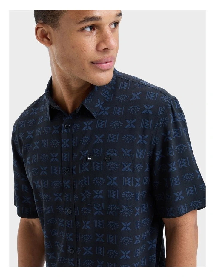 Safe Paradise Short Sleeve Shirt in Black image 3