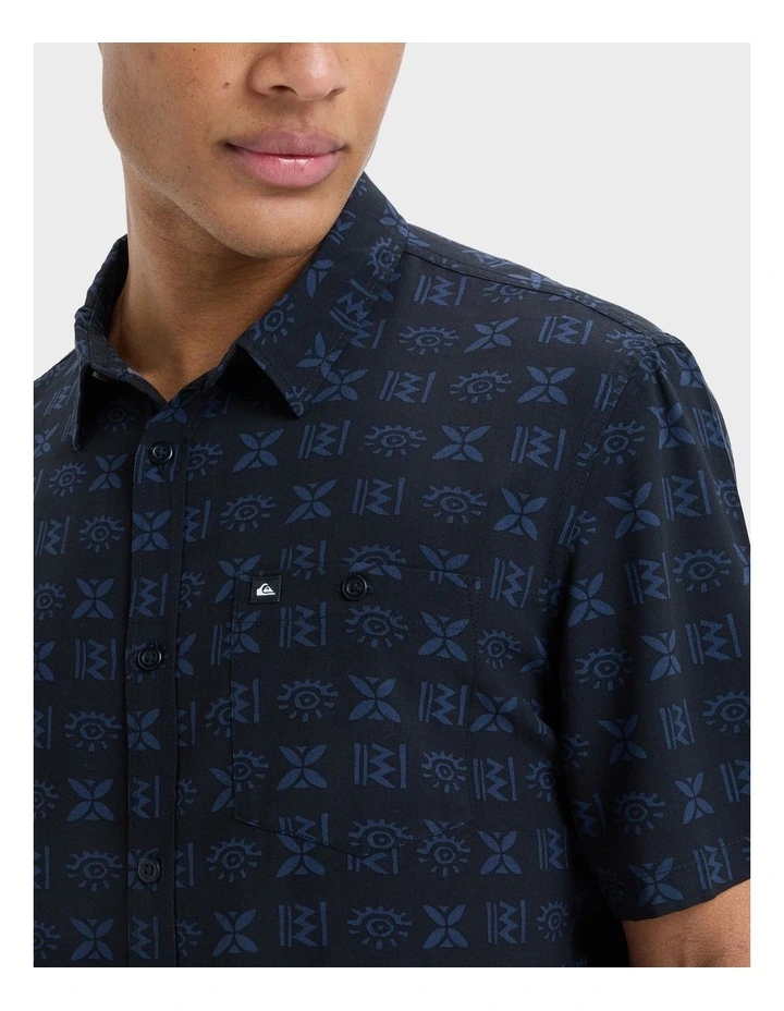 Safe Paradise Short Sleeve Shirt in Black image 4