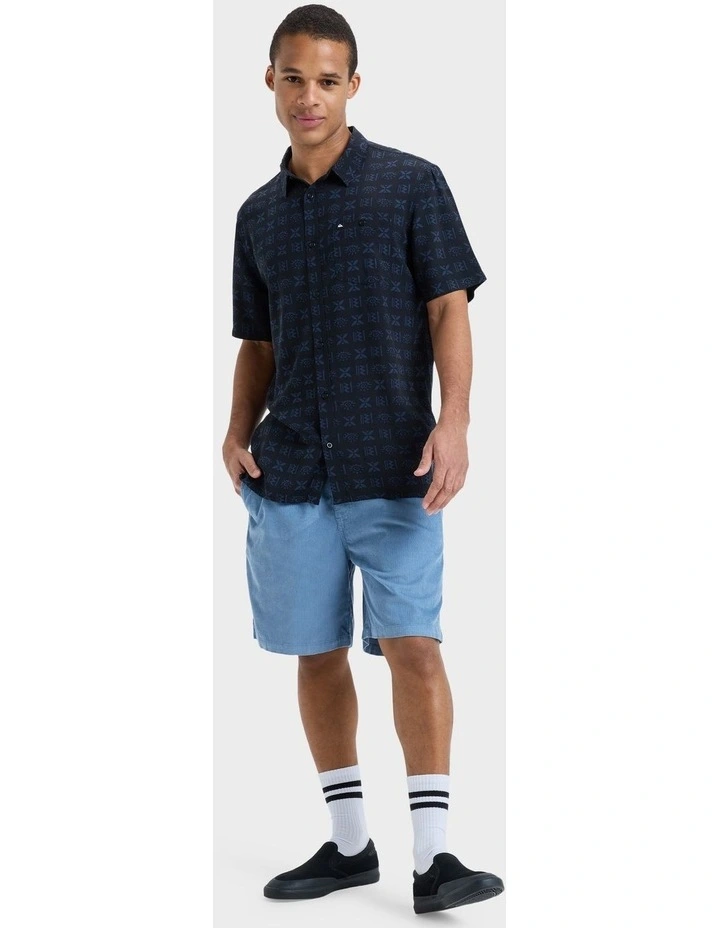 Safe Paradise Short Sleeve Shirt in Black image 5