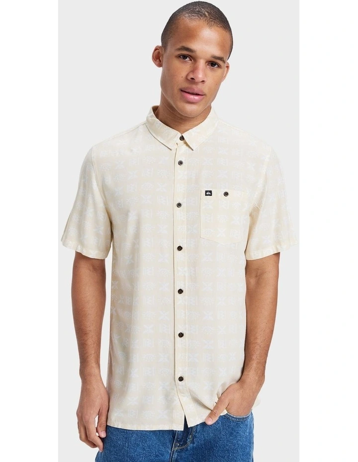 Safe Paradise Short Sleeve Shirt in White image 1