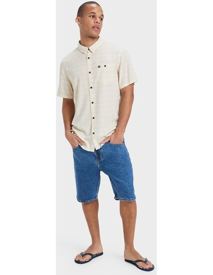 Safe Paradise Short Sleeve Shirt in White image 5