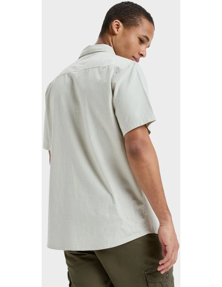 Premium Stretch Short Sleeve Shirt in Grey image 2