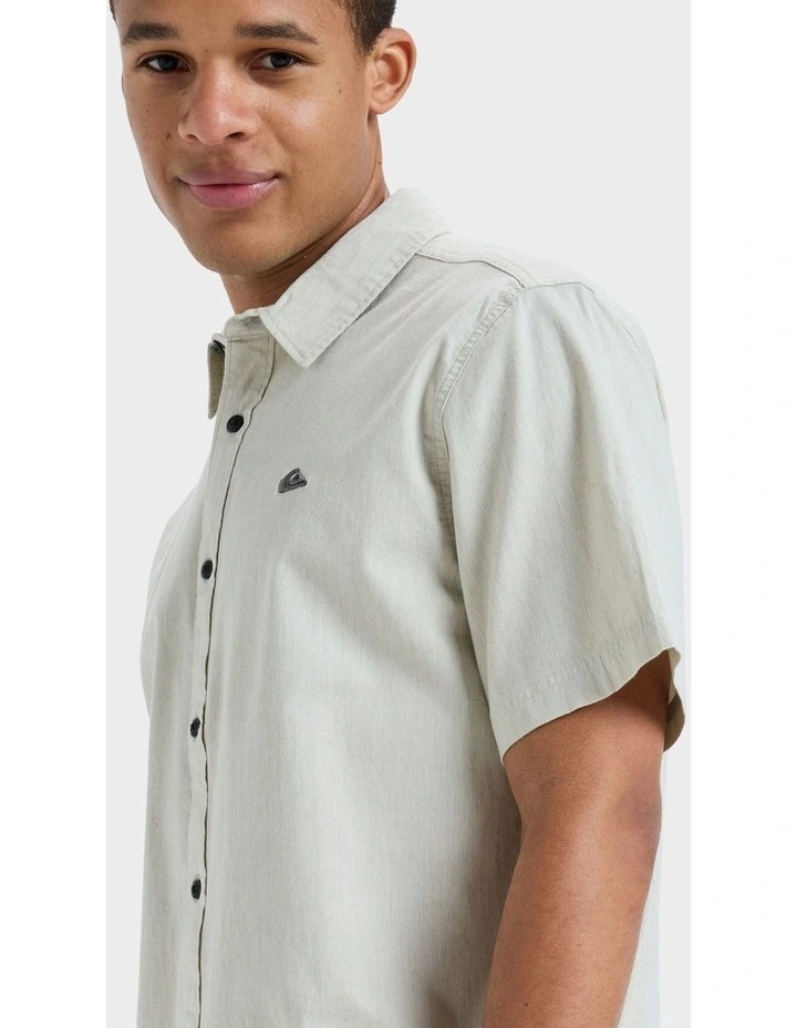 Premium Stretch Short Sleeve Shirt in Grey image 3