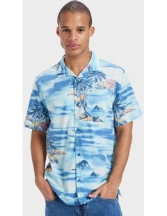 Beach Club Short Sleeve Shirt in Blue