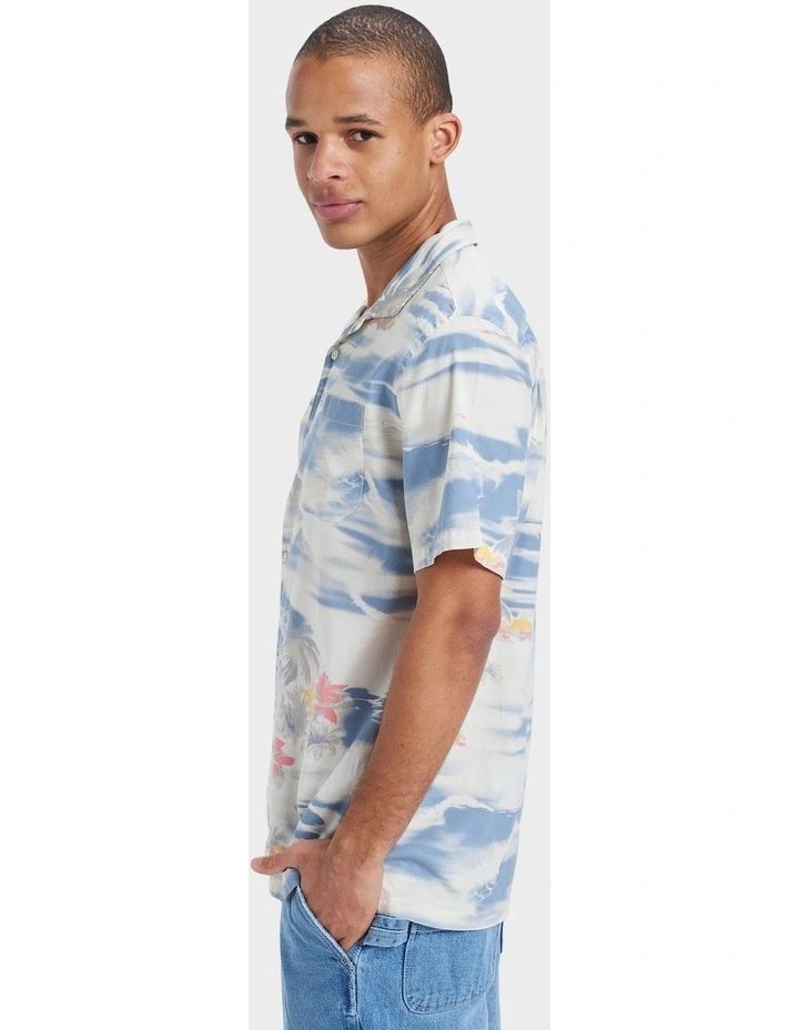 Beach Club Short Sleeve Shirt in White image 3