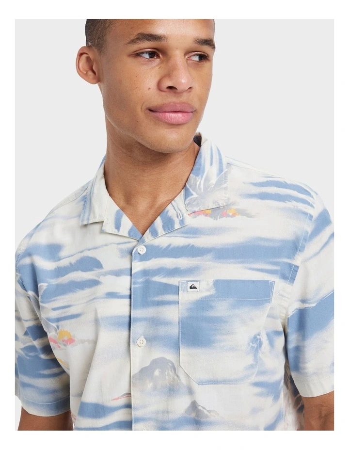 Beach Club Short Sleeve Shirt in White image 4