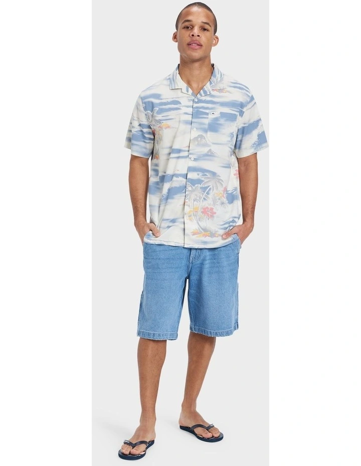 Beach Club Short Sleeve Shirt in White image 5