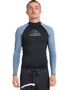 On Tour Long Sleeve Rash Vest in Blue