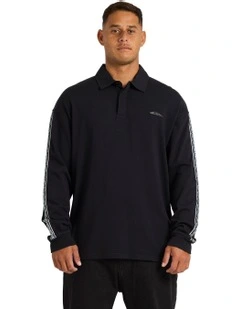 Pu-Tawhiro Polo Long Sleeve Shirt Black