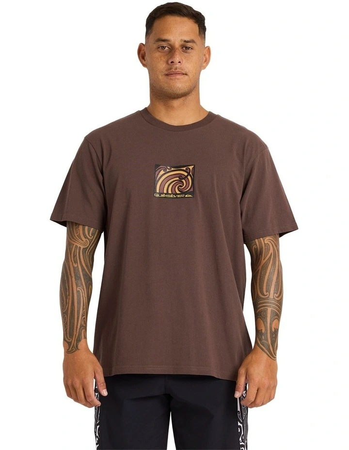 Takarangi T-shirt in Chocolate image 1